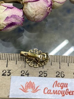 *Серьги Аквамарин цв Лимонное арт. 565с-031 вес 2,64 г - фото 101642