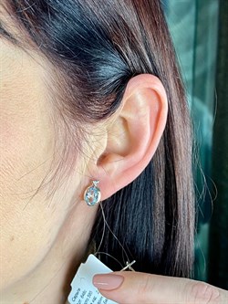 *Серьги Аквамарин цв Белое арт. 648с-768 вес 2,37 г - фото 101992 *Серьги Аквамарин цв Белое арт. 648с-768 вес 2,37 г - фото 101992