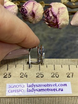 *Серьги Аквамарин цв Белое арт. 648с-768 вес 2,37 г - фото 101996 *Серьги Аквамарин цв Белое арт. 648с-768 вес 2,37 г - фото 101996