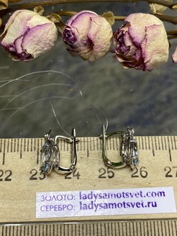 *Серьги Аквамарин цв Белое арт. 648с-768 вес 2,37 г - фото 101997 *Серьги Аквамарин цв Белое арт. 648с-768 вес 2,37 г - фото 101997