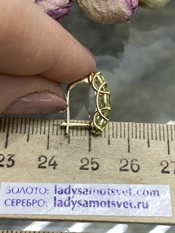 *Серьги Хризолит цв Лимонное арт. 753с-875 (вес 2,36 г) - фото 102122 *Серьги Хризолит цв Лимонное арт. 753с-875 (вес 2,36 г) - фото 102122