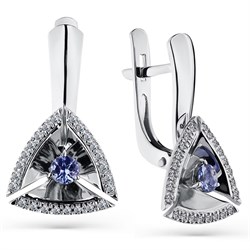 *Серьги Танзанит цв Белое арт 2-208371-00-31-101 (вес 3,52 г) - фото 102455