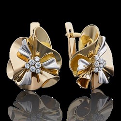 *Серьги Белый Фианит цв  Лимонное, Белое арт. 02-3914-00-401-1121-48-156 (вес 5,14 г) - фото 10365 *Серьги Белый Фианит цв  Лимонное, Белое арт. 02-3914-00-401-1121-48-156 (вес 5,14 г) - фото 10365