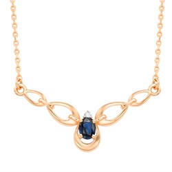 *Колье 40см. Сапфир цв Красное арт. 6162-102-231 (вес 2,24 г) - фото 104411 *Колье 40см. Сапфир цв Красное арт. 6162-102-231 (вес 2,24 г) - фото 104411