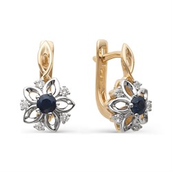 *Серьги Сапфир цв Красное арт. 21302-102-217 (вес 3,64 г) - фото 104413