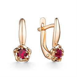 *Серьги Рубин цв Красное арт. 24036-103-127 (вес 1,84 г) - фото 104457