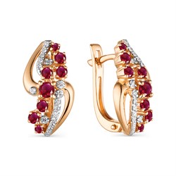 *Серьги Рубин цв Красное арт. 23639-103-731 (вес 4,24 г) - фото 104459