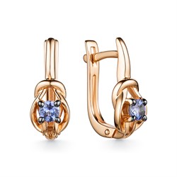 *Серьги Танзанит цв Красное арт. 24187-104-834 (вес 3,65 г) - фото 104466