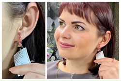 *Серьги Розовый Топаз цв Лимонное арт. 20391354-779 вес 4,72 г - фото 106485