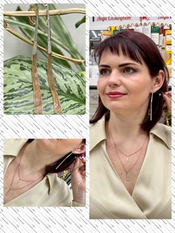 *Колье р.45-50 Белый Бр цв Красное арт 6-160476-00-00-219 вес 4,25 г - фото 111019