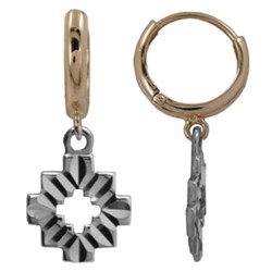 *Серьги Конго цв Красное, Белое арт. 02-0617-00-000-1111-04-392 (вес 2,28 г) - фото 11134