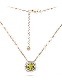 *Колье р.43-48 Хризолит цв Красное арт. 06-1-056-08-602 (вес 2,51 г) - фото 112953