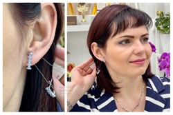 *Серьги Танзанит цв Белое арт 2-208316-00-31-033 (вес 2,49 г) - фото 114686