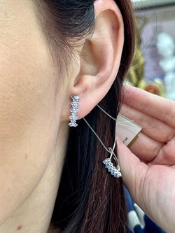 *Серьги Танзанит цв Белое арт 2-208316-00-31-033 (вес 2,49 г) - фото 114688