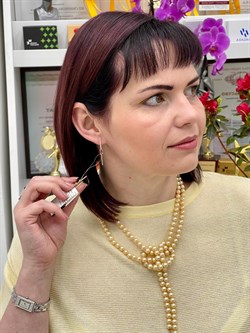 *Серьги Петли Розовый Турмалин цв Лимонное арт 2-308205-00-60-129 вес 2,66 г - фото 114704 *Серьги Петли Розовый Турмалин цв Лимонное арт 2-308205-00-60-129 вес 2,66 г - фото 114704
