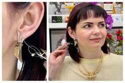 *Серьги Мадонна Микс Турмалин Лимонное арт 2-308132-00-60-880 вес 7,78 г - фото 114708