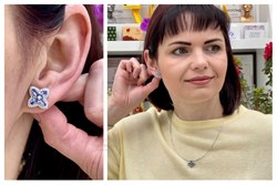 *Пусеты Танзанит цв Белое арт 2-202122-00-31-725 (вес 5,17 г) - фото 114732 *Пусеты Танзанит цв Белое арт 2-202122-00-31-725 (вес 5,17 г) - фото 114732