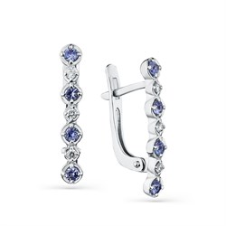 *Серьги Танзанит цв Белое арт 2-208344-00-31-997 (вес 2,23 г) - фото 115578
