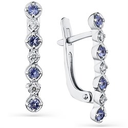 *Серьги Танзанит цв Белое арт 2-208344-00-31-997 (вес 2,23 г) - фото 115615