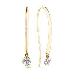 *Серьги Петли Белый Бр цв Лимонное арт. 23709-300-079 (вес 2,51 г) - фото 117562 *Серьги Петли Белый Бр цв Лимонное арт. 23709-300-079 (вес 2,51 г) - фото 117562