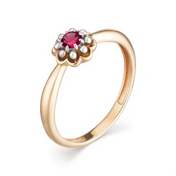 *Кольцо р.18 Рубин цв Красное арт. 12542-103-708 (вес 2,33 г) - фото 117594