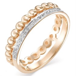 *Кольцо р.17 цв Красное арт. 12588-100-221 (вес 2,93 г) - фото 117775