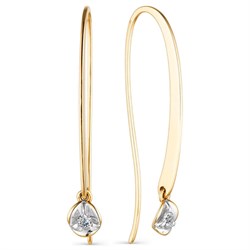 *Серьги Петли Белый Бр цв Лимонное арт. 23709-300-079 (вес 2,51 г) - фото 117967 *Серьги Петли Белый Бр цв Лимонное арт. 23709-300-079 (вес 2,51 г) - фото 117967