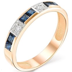 *Кольцо р.18 Сапфир цв Красное арт. 12586-102-529 (вес 2,46 г) - фото 118527