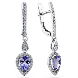 *Серьги Танзанит цв Белое арт 2-208417-00-31-662 (вес 2,87 г) - фото 120773