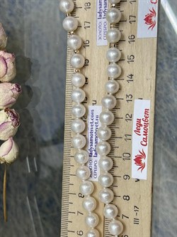 *Ожерелье р.50 Белый Жемчуг д.7-8 цв Красное арт. 850800480259.050-571 - фото 122361 *Ожерелье р.50 Белый Жемчуг д.7-8 цв Красное арт. 850800480259.050-571 - фото 122361