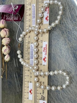 *Ожерелье р.50 Белый Жемчуг д.7-8 цв Красное арт. 850800480259.050-571 - фото 122362 *Ожерелье р.50 Белый Жемчуг д.7-8 цв Красное арт. 850800480259.050-571 - фото 122362