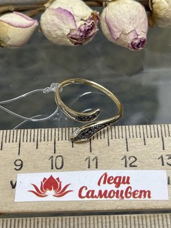 *Кольцо р.18 Змейка Черный Бр цв Лимонное арт. К/279-325-962, (вес 1.39 г) - фото 122860 *Кольцо р.18 Змейка Черный Бр цв Лимонное арт. К/279-325-962, (вес 1.39 г) - фото 122860