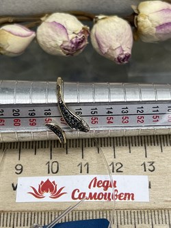 *Кольцо р.18 Змейка Черный Бр цв Лимонное арт. К/279-325-962, (вес 1.39 г) - фото 122863 *Кольцо р.18 Змейка Черный Бр цв Лимонное арт. К/279-325-962, (вес 1.39 г) - фото 122863