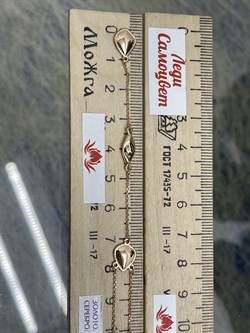 *Колье 45-50 см. Эстет цв Красное арт. 4000043-274 (вес 6,16 г) - фото 123473