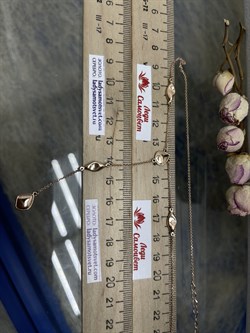 *Колье 45-50 см. Эстет цв Красное арт. 4000043-274 (вес 6,16 г) - фото 123482