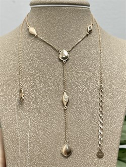 *Колье 40-45 см. Эстет цв Красное арт. 4000043-267 (вес 6,02 г) - фото 123484