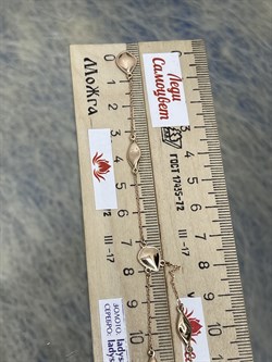 *Колье 40-45 см. Эстет цв Красное арт. 4000043-267 (вес 6,02 г) - фото 123495