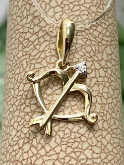 *Подвеска Стрелец Белый Бр цв Лимонное арт. 34197-300-038 вес 0,47 г - фото 123710 *Подвеска Стрелец Белый Бр цв Лимонное арт. 34197-300-038 вес 0,47 г - фото 123710