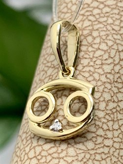 *Подвеска Рак Белый Бр цв Лимонное арт. 34215-300-106 вес 0,49 г - фото 123786 *Подвеска Рак Белый Бр цв Лимонное арт. 34215-300-106 вес 0,49 г - фото 123786