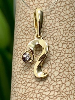 *Подвеска Лев Белый Бр цв Лимонное арт. 34214-300-090 вес 0,46 г - фото 123809 *Подвеска Лев Белый Бр цв Лимонное арт. 34214-300-090 вес 0,46 г - фото 123809