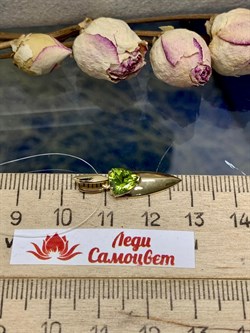 *Подвеска Хризолит цв Лимонное арт. 7113731-22-2-177 (вес 1,25 г) - фото 123870