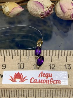 *Подвеска Аметист цв Лимонное арт. 7108431-1-2-857 (вес 0,97 г) - фото 123877