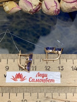 *Серьги Танзанит цв Красное арт. 7108421-8-1-951 (вес 2,32 г) - фото 124006