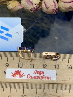 *Серьги Танзанит цв Красное арт. 7108421-8-1-951 (вес 2,32 г) - фото 124007