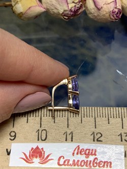 *Серьги Танзанит цв Красное арт. 7108421-8-1-951 (вес 2,32 г) - фото 124008