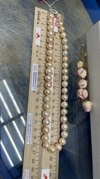 *Ожерелье р.45 Розовый Жемчуг д.11-11,5 цв Красное арт. 8585632.3.0.45-156 - фото 124169