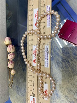 *Ожерелье р.45 Розовый Жемчуг д.5,5-6,5 цв Красное арт. 8584274.2.0.45-617 - фото 124225 *Ожерелье р.45 Розовый Жемчуг д.5,5-6,5 цв Красное арт. 8584274.2.0.45-617 - фото 124225