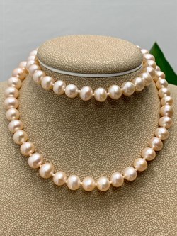 *Ожерелье р.45 Розовый Жемчуг д.5,5-6,5 цв Красное арт. 8585274.2.0.45-241 - фото 124231 *Ожерелье р.45 Розовый Жемчуг д.5,5-6,5 цв Красное арт. 8585274.2.0.45-241 - фото 124231