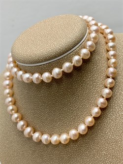 *Ожерелье р.45 Розовый Жемчуг д.5,5-6,5 цв Красное арт. 8585274.2.0.45-241 - фото 124232 *Ожерелье р.45 Розовый Жемчуг д.5,5-6,5 цв Красное арт. 8585274.2.0.45-241 - фото 124232