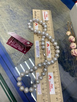 *Ожерелье р.45 Серебристый Жемчуг д.9,5-10 цв Белое арт. 8663185.3.0.045-902 - фото 124244 *Ожерелье р.45 Серебристый Жемчуг д.9,5-10 цв Белое арт. 8663185.3.0.045-902 - фото 124244